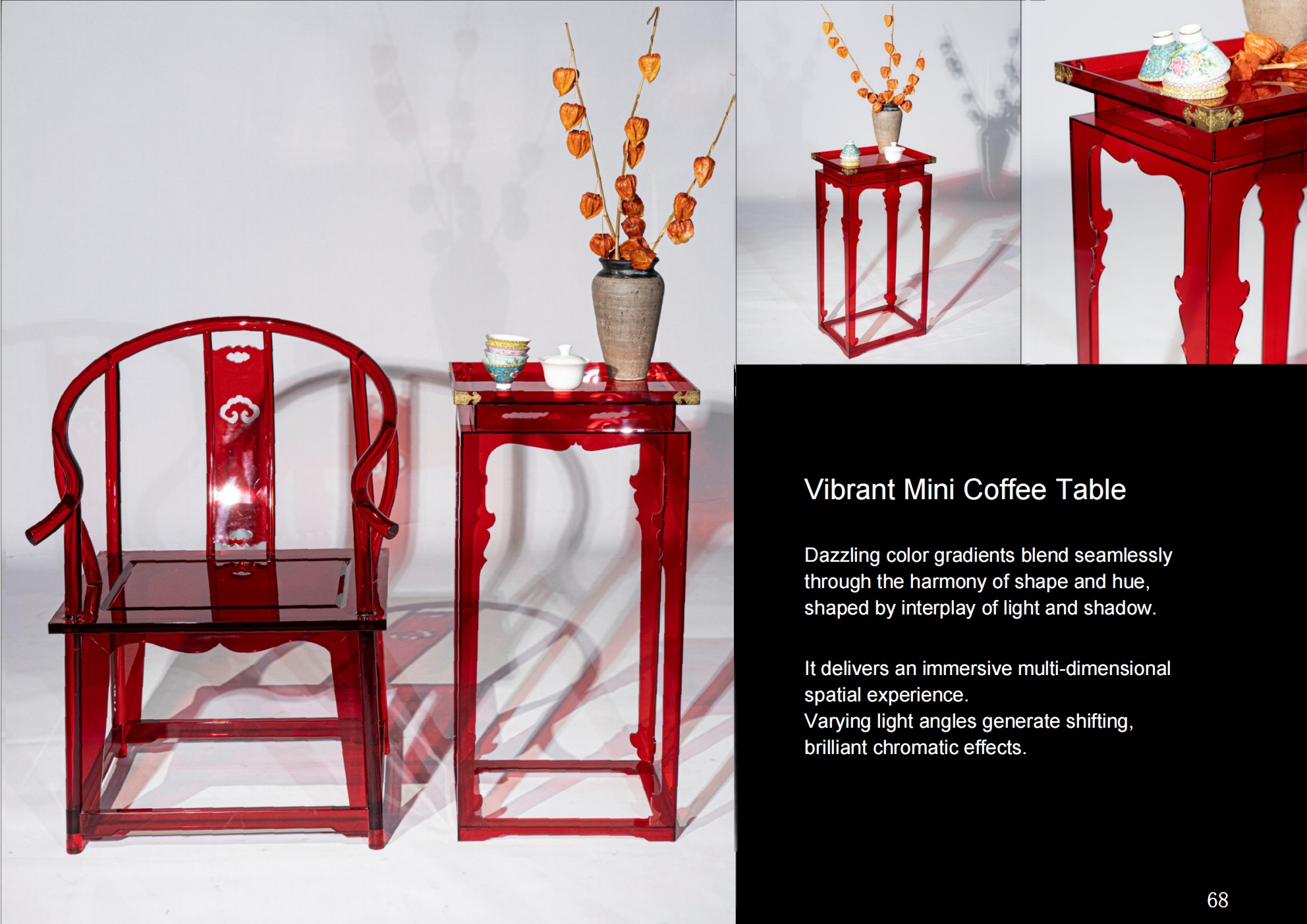 Chinese Red Flower Stand